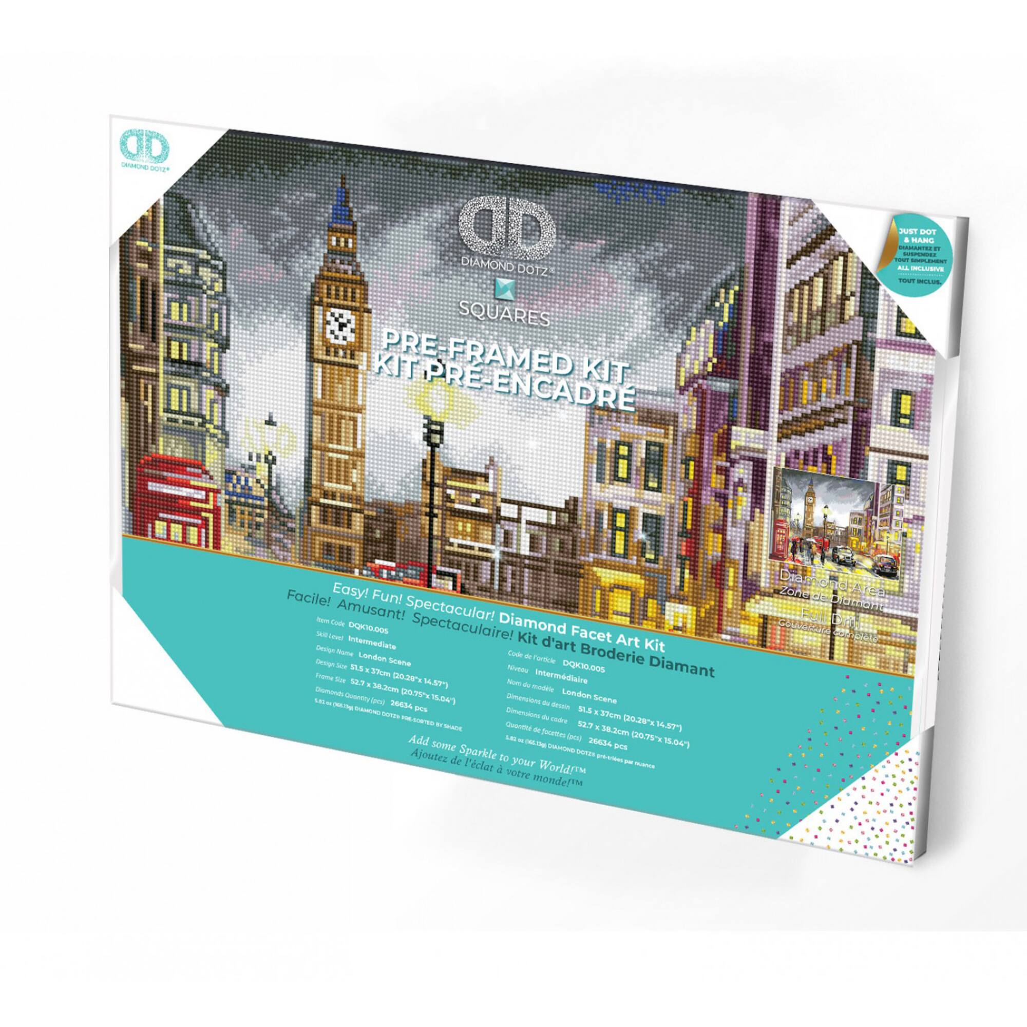 Diamond Dotz® Intermediate London Scene Pre-Framed Diamond Painting Kit